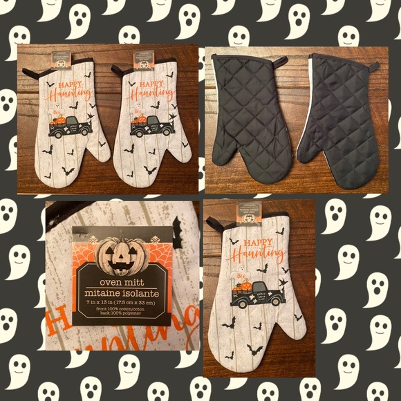 Halloween Ghost Kitchen Towels, Ghost Tinsel Decor & Ghost Tier Tray Decor Set - Picture 9 of 14